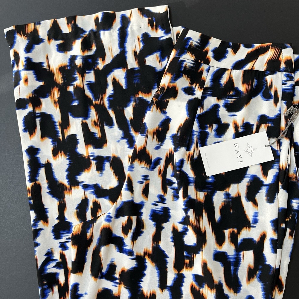 WAYF‎ Flared Pants Cheetah Print Women's M NWT Office Siren Causal Going Out